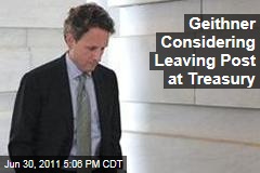Timothy Geithner Is Thinking About Leaving Treasury Post After Debt Deal: Bloomberg