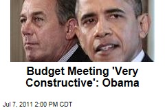 President Obama: Budget Meeting With John Boehner 'Very Constructive'