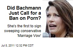 Did Michele Bachmann Just Call for a Ban on Pornography?