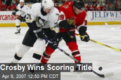 Crosby Wins Scoring Title