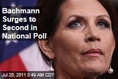 Election 2012 Poll: Michele Bachmann Surges to Second Behind Mitt Romney