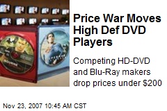 Price War Moves High Def DVD Players
