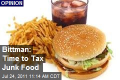 Bittman: Time to Tax Junk Food