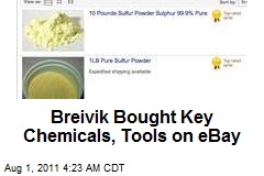 Breivik Bought Key Chemicals, Tools on EBay