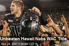 Unbeaten Hawaii Nabs WAC Title