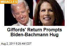 Gabrielle Giffords' Return to Congress Prompts Joe Biden, Michele Bachmann Hug