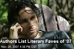 Authors List Literary Faves of '07