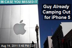 Guy Already Camping Out for iPhone 5
