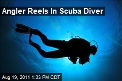 Angler Reels In Scuba Diver