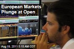 Stock Markets: European Markets Plunge at Open; Asian Markets Down at Close