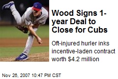 Wood Signs 1-year Deal to Close for Cubs