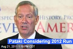 Former New York Governor George Pataki Considering 2012 Run for President