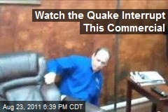 Watch the Quake Interrupt This Auto Commercial