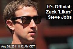 Mark Zuckerberg 'Likes' Steve Jobs on Facebook