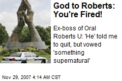 God to Roberts: You're Fired!