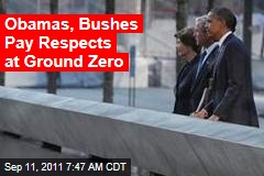 Obamas, Bushes Pay Respects at Ground Zero
