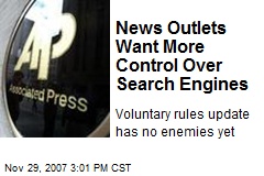 News Outlets Want More Control Over Search Engines