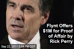 Larry Flynt Offers $1 Million for Proof of Affair by Rick Perry