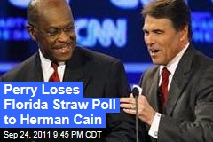 Rick Perry Loses Florida Straw Poll to Herman Cain in Upset