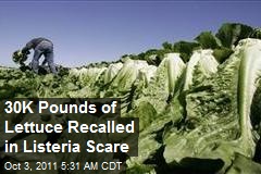30,000 Pounds of Lettuce Recalled in Listeria Scare