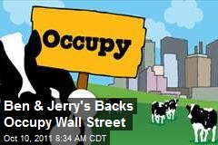 Ben &amp; Jerry&#39;s Backs Occupy Wall Street
