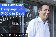 Tim Pawlenty Campaign Still $450K in Debt