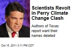 Rick Perry Officials in Texas Spark Climate Change Battle by Altering Environmental Report