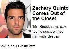 Actor Zachary Quinto Comes Out as Gay Man
