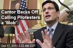 Cantor Backs Off Calling Protesters a &#39;Mob&#39;