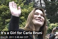It&#39;s a Girl for Carla Bruni