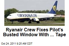 Ryanair Crew Slaps Tape on Window for London-Latvia Flight