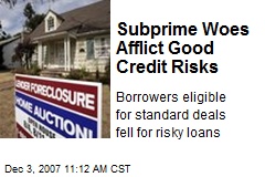 Subprime Woes Afflict Good Credit Risks