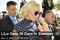 LiLo Gets 30 Days in Slammer
