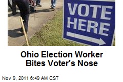 Election Worker Bites Voter&#39;s Nose