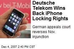 Deutsche Telekom Wins Back iPhone Locking Rights