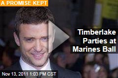 Justin Timberlake Parties With Kelsey De Santis at Marine Corps Ball in Richmond