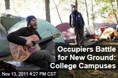 Occupy Movement Pitches Camp on College Campuses