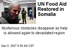 UN Food Aid Restored in Somalia