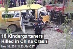 China School Bus Crash Kills 18 Kindergarten Children, 2 Adults