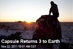 Soyuz Capsule Lands, Returns Michael Fossum, Sergei Volkoy, Satoshi Furukawa to Earth