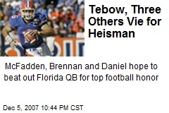 Tebow, Three Others Vie for Heisman