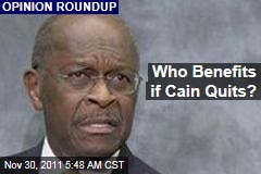 If Herman Cain Drops Out of Republican Race, Who Benefits?