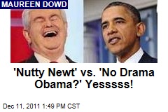 'Hot' Newt Gingrich Vs. 'Cold' President Obama? Maureen Dowd Loves It