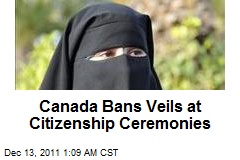 Canada Bans Veils at Citizenship Ceremonies