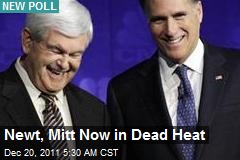 Newt, Mitt Now in Dead Heat: Poll