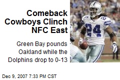 Comeback Cowboys Clinch NFC East