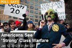 Americans See &#39;Strong&#39; Class Warfare