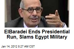 Mohamed ElBaradei Drops Out of Egypt's Presidential Race, Slams Slow Pace of Reforms