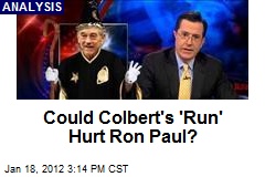 Could Colbert&#39;s &#39;Run&#39; Hurt Ron Paul?