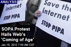 SOPA Protest Hails Web&#39;s &#39;Coming of Age&#39;